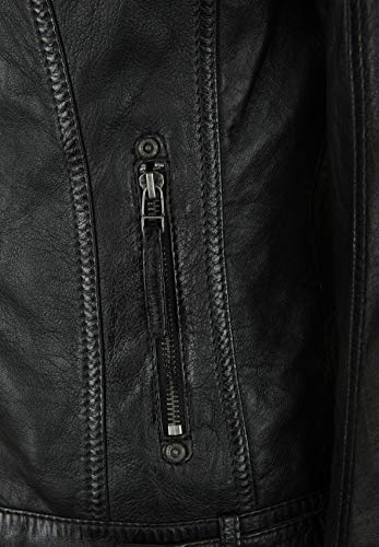 Damen Lederjacke von Gipsy mit Kapuze in Schwarz aus Echtleder - 9